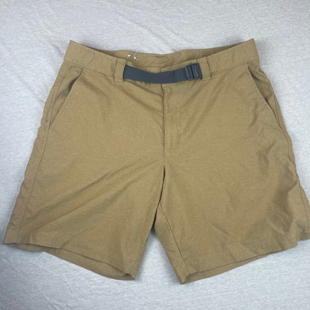 Columbia Shorts Brown 8 L Long 34 waist Belted Outdoor Active